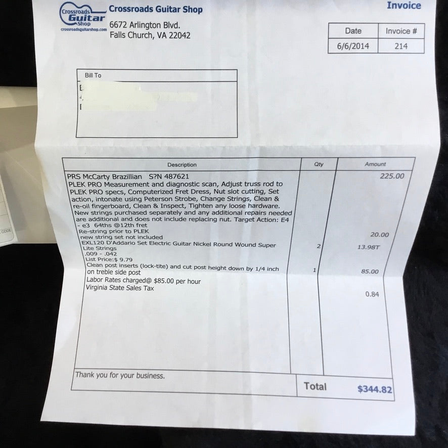 PRS LE McCarty Brazilian Series "10 Top" Black Cherry (2004)