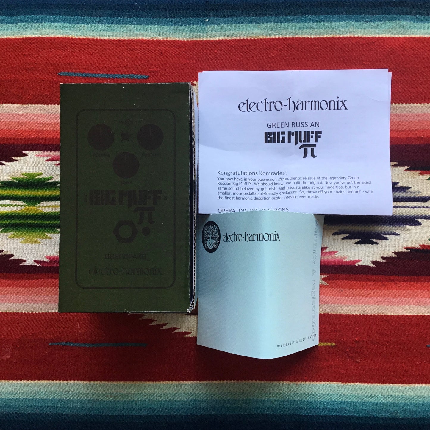 Electro-Harmonix Green Russian Big Muff Distortion/Sustainer Reissue