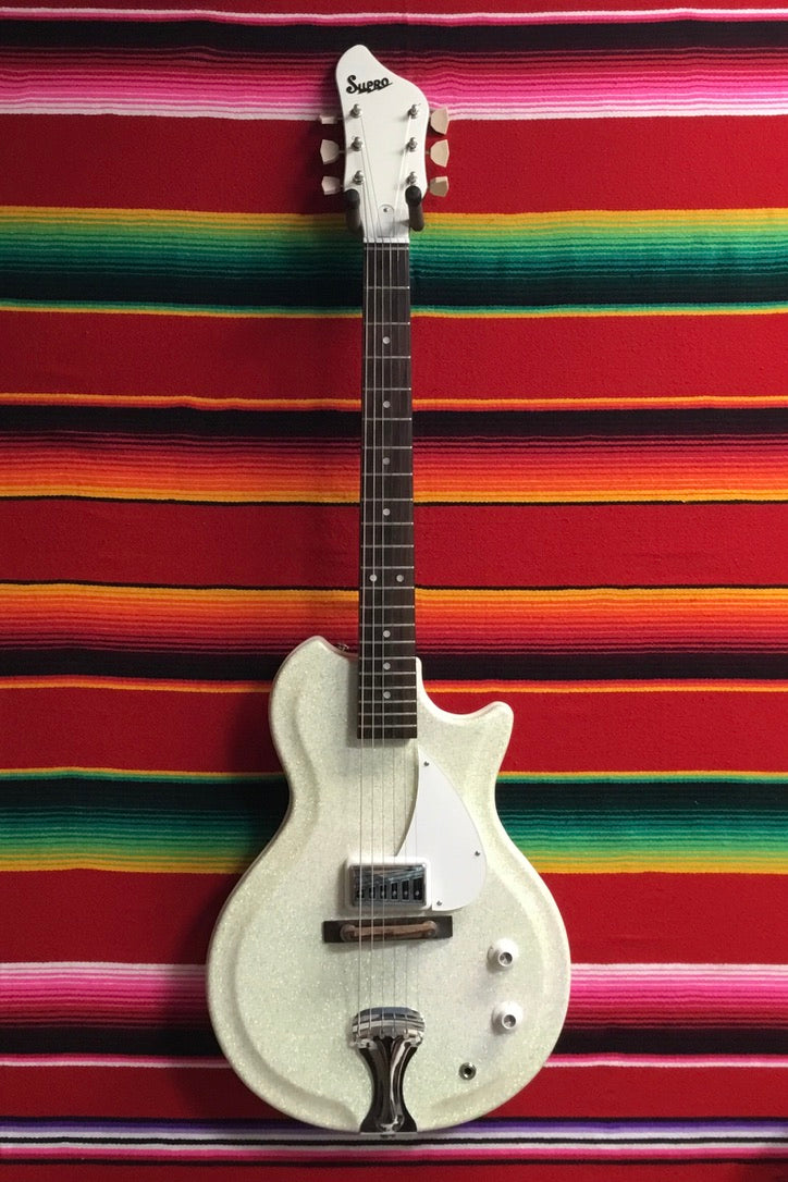Supro 1572SW Belmont Single Pickup Americana Series Electric Guitar Sparkle White