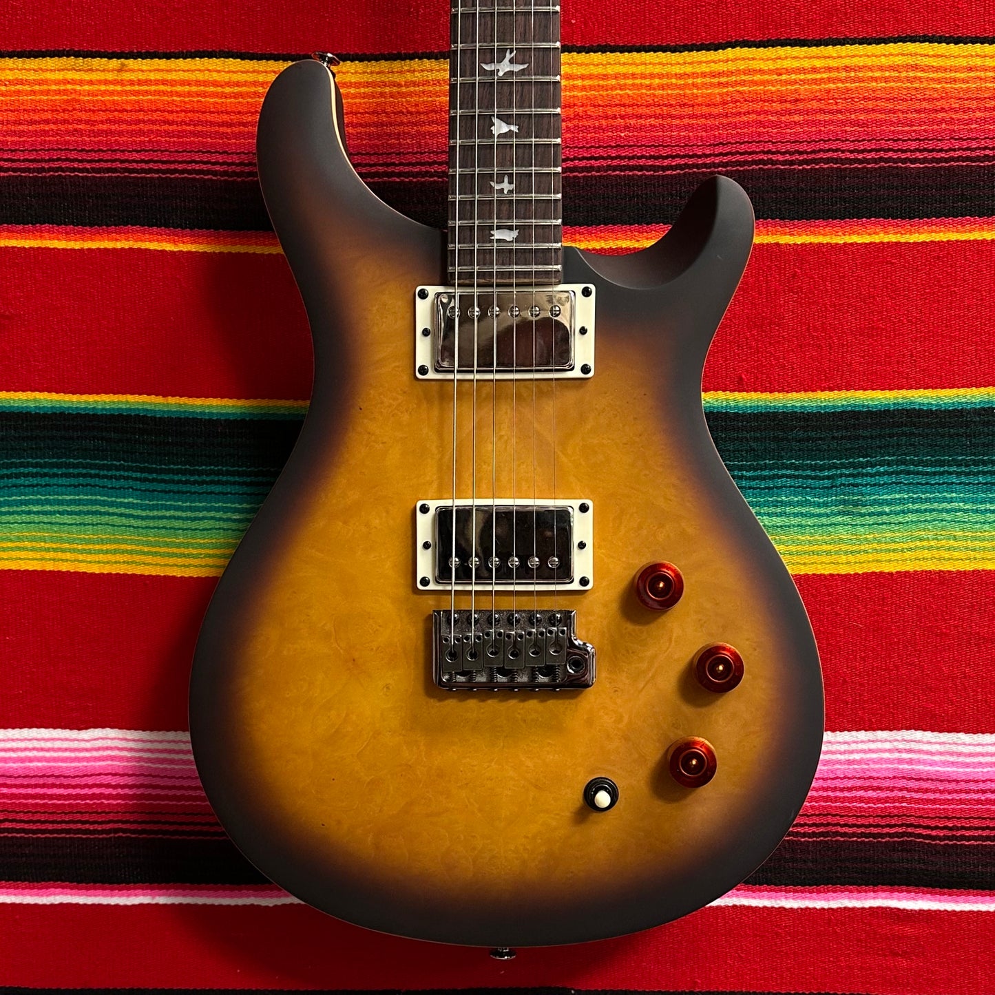 PRS SE DGT Exotic Veneer Laurel Burl Limited Edition McCarty Tobacco Burst (2024)