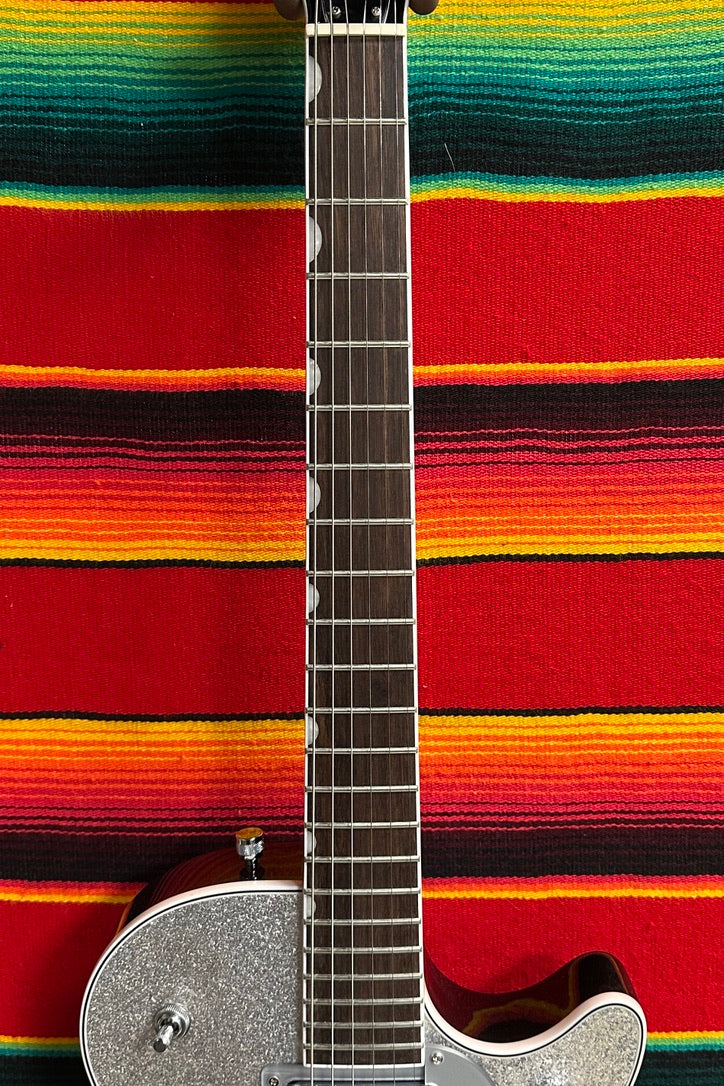 Gretsch G5230T Electromatic Sparkle Jet FT Single-Cut with Bigsby Silver Sparkle