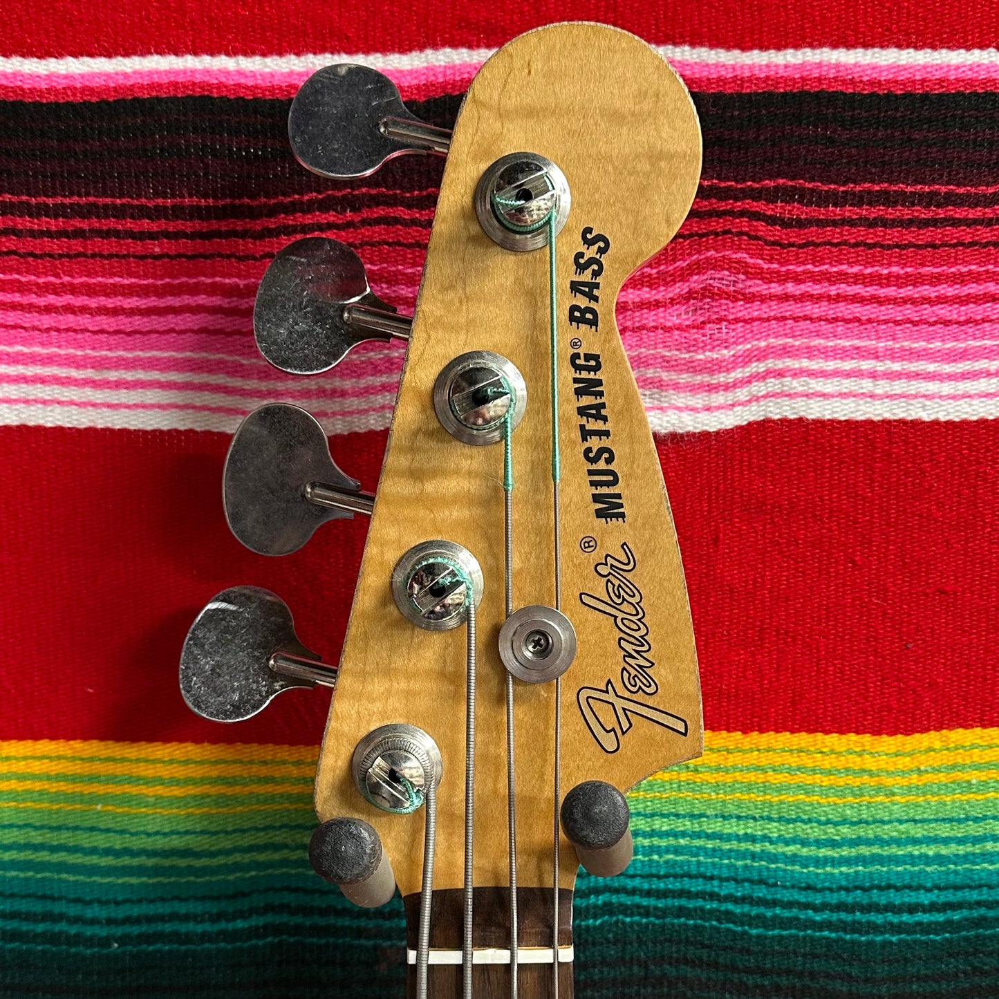 Fender MIM JMJ Road Worn Mustang Bass Faded Daphne Blue (2022)