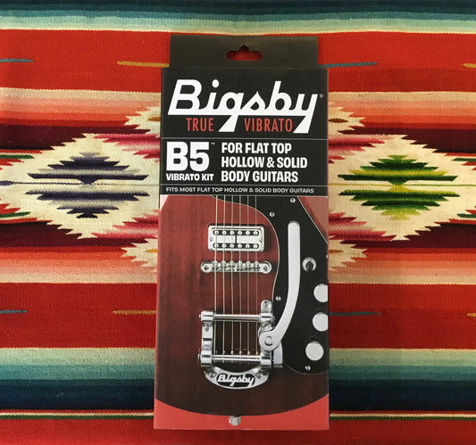 Bigsby B5 Vibrato Kit for Flat Top Solid Body Guitars Polished Aluminum