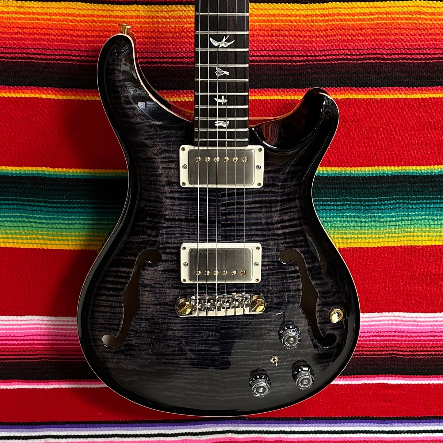 PRS Hollowbody II Piezo "10" Top Charcoal Burst (2024)