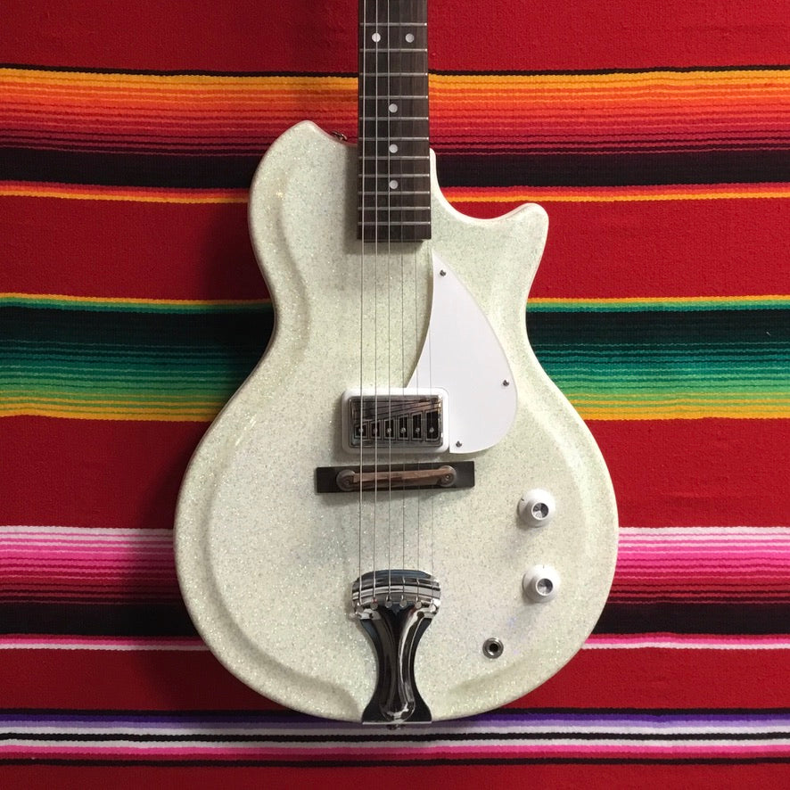 Supro 1572SW Belmont Single Pickup Americana Series Electric Guitar Sparkle White